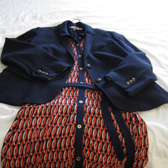 Button up with Boden Print Dress Size 8 - Picture 6 of 6